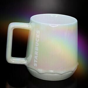 Starbucks Iridescent Pearl Mug Holiday 2019 Melt Drop Ceramic Collector Mug 12oz
